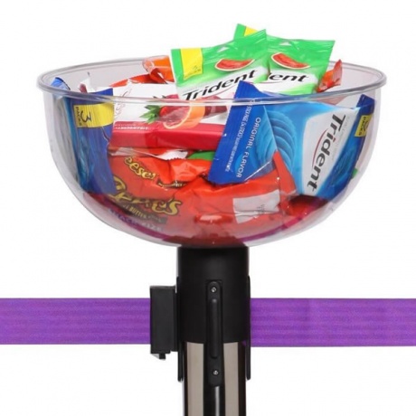 Merchandising Display Bowl | Retractable Barrier Post Not Included